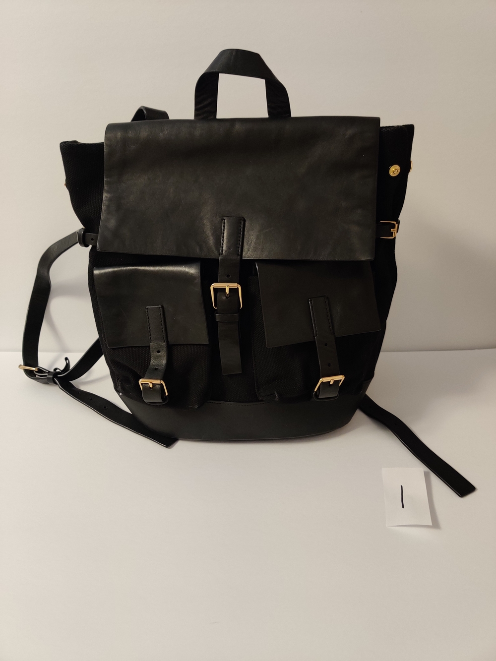 Cole Haan Canvas Leather-Trim Backpack - Minimalist Everyday Bag